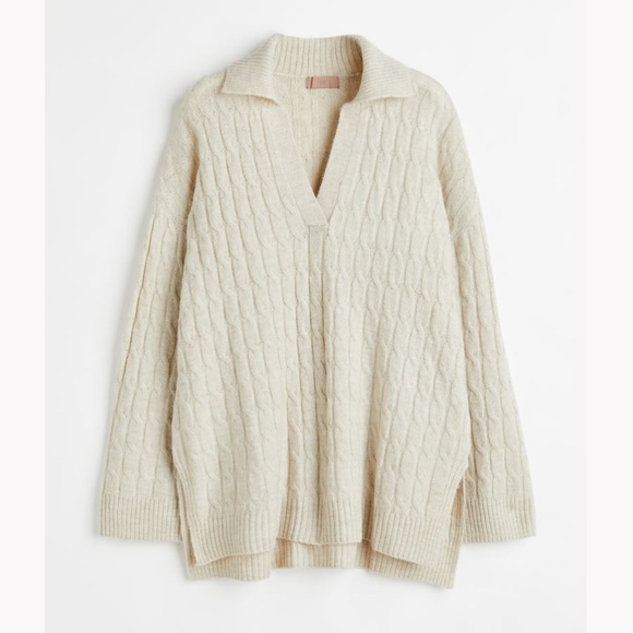 H&M cable knit sweater 🤍